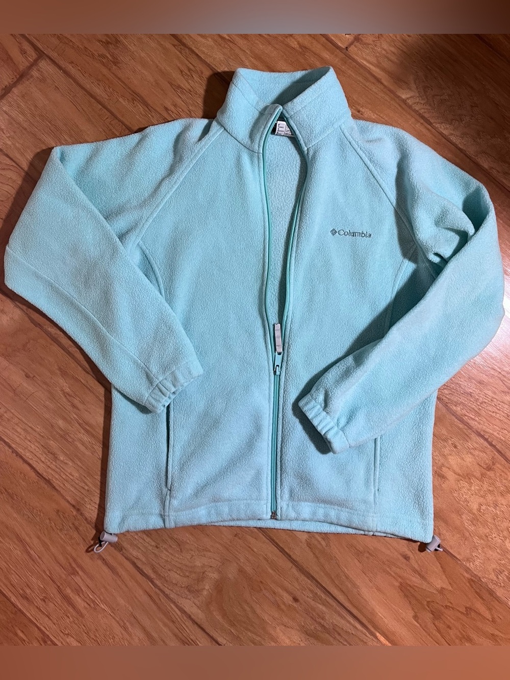 Columbia Light Teal Full-Zip Fleece Jacket